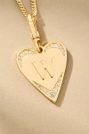 By Anthropologie Monogram Heart Necklace In Multicolor