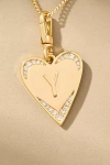 By Anthropologie Monogram Heart Necklace In Multicolor
