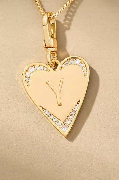 By Anthropologie Monogram Heart Necklace In Multicolor