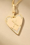 By Anthropologie Monogram Heart Necklace In Multicolor