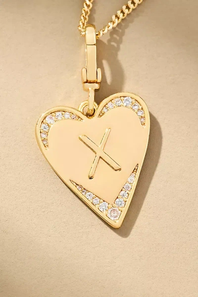 By Anthropologie Monogram Heart Necklace In Multicolor