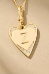 By Anthropologie Monogram Heart Necklace In Multicolor
