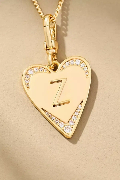 By Anthropologie Monogram Heart Necklace In Multicolor