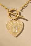 By Anthropologie Monogram Heart Toggle Necklace In Multicolor