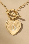 By Anthropologie Monogram Heart Toggle Necklace In Multicolor