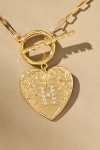 By Anthropologie Monogram Heart Toggle Necklace In Multicolor