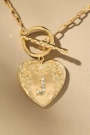 By Anthropologie Monogram Heart Toggle Necklace In Multicolor