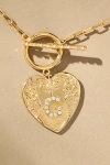 By Anthropologie Monogram Heart Toggle Necklace In Multicolor