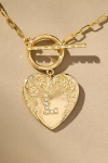 By Anthropologie Monogram Heart Toggle Necklace In Multicolor