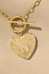 By Anthropologie Monogram Heart Toggle Necklace In Multicolor