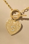 By Anthropologie Monogram Heart Toggle Necklace In Multicolor