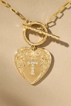 By Anthropologie Monogram Heart Toggle Necklace In Multicolor