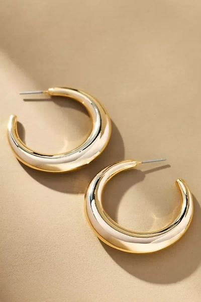 By Anthropologie Moon Hoop Earrings In Gold