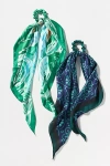 By Anthropologie Mosaic Hair Scarves, Set Of 2 In Blue
