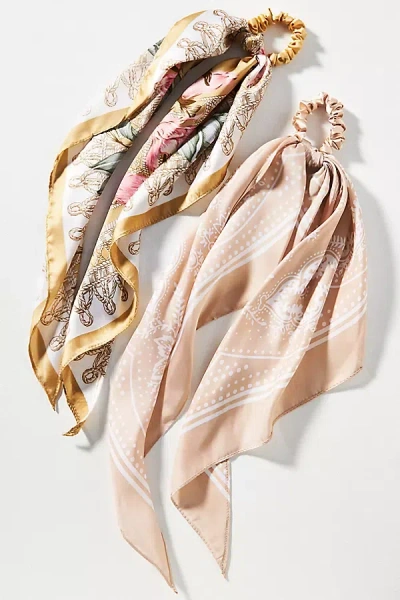 By Anthropologie Mosaic Hair Scarves, Set Of 2 In Multi