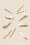 BY ANTHROPOLOGIE MOTHER-OF-PEARL HAIR CLIPS, SET OF 10