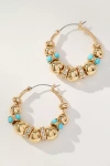 By Anthropologie Multi-bead Gold Hoop Earrings In Gold