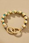 By Anthropologie Multi-bead Interlock Bracelet In Blue