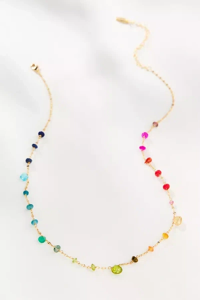 By Anthropologie Multi Beaded Short Necklace