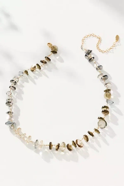 By Anthropologie Multi-color Beaded Necklace In Brown