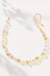 By Anthropologie Multi-color Beaded Necklace In Gold