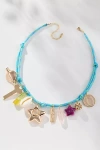 By Anthropologie Multi-color Cord Charm Necklace