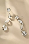 By Anthropologie Multi Crystal Drop Earrings In Gray
