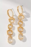 By Anthropologie Multi-crystal Drop Earrings In Transparent