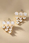 By Anthropologie Multi Crystal Drop Earrings In Transparent