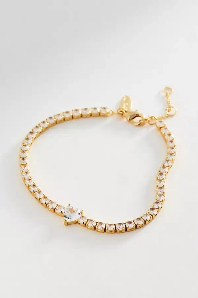 By Anthropologie Multi Crystal Stone Bracelet In Gold