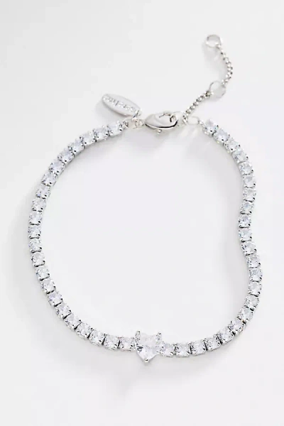 By Anthropologie Multi Crystal Stone Bracelet In Metallic