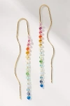 By Anthropologie Multi Crystal Threader Earrings