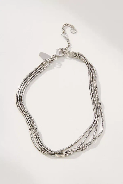 By Anthropologie Multi-layer Chain Bracelet In Silver