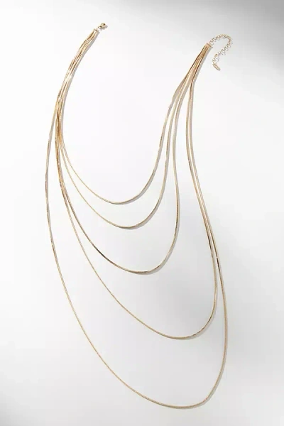 By Anthropologie Multi-layer Chain Necklace In Gold