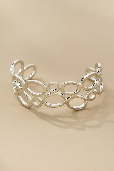 By Anthropologie Multi Ovals Cuff Bracelet In Metallic