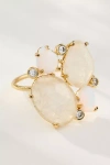 By Anthropologie Multi Stone Cocktail Ring In Pink