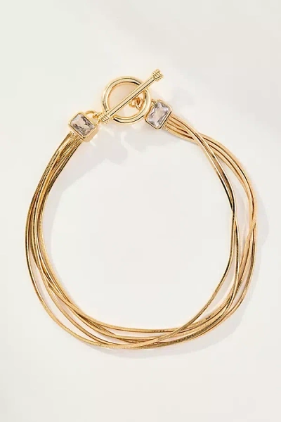 By Anthropologie Multi Strand Layered Bracelet In Gold