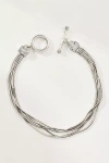 By Anthropologie Multi Strand Layered Bracelet In Silver