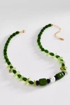By Anthropologie Multi-beaded Necklace In Green