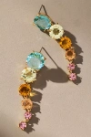 By Anthropologie Multicolor Crystal Drop Earrings In Blue