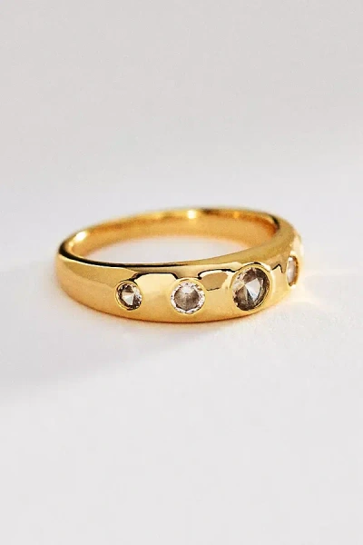By Anthropologie Multi-crystal Stacking Ring In Gold