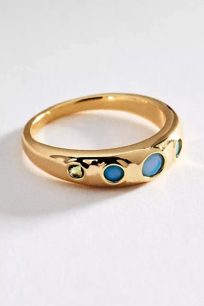 By Anthropologie Multi-crystal Stacking Ring In Gold