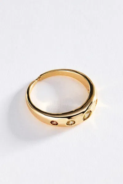 By Anthropologie Multi-crystal Stacking Ring In Transparent