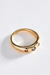 By Anthropologie Multi-crystal Stacking Ring In Silver
