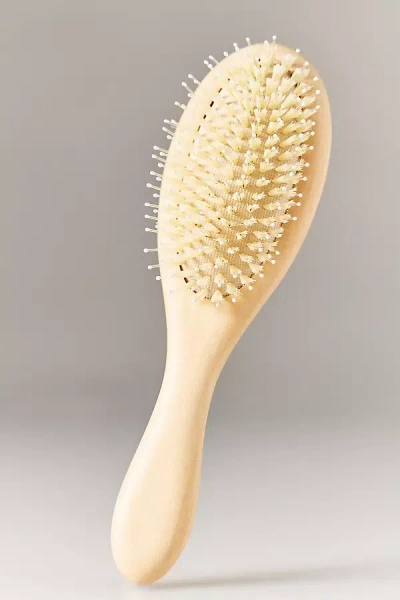 By Anthropologie Naturals Collection Wood Oval Hairbrush In Sand