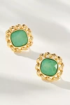 By Anthropologie Nautical Crystal Post Earrings In Mint
