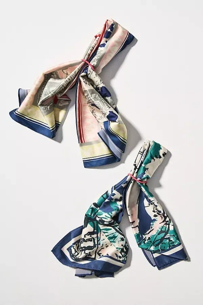 By Anthropologie Nautical Hair Scarves, Set Of 2 In Pink