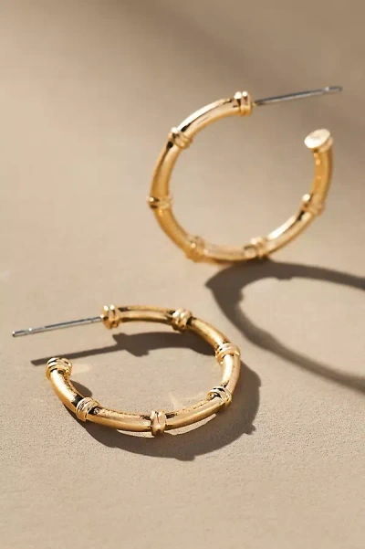 By Anthropologie Nautical Knot Hoop Earrings In Gold