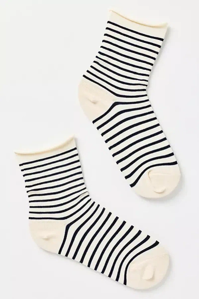By Anthropologie Nautical Trouser Socks In Blue