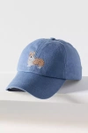 By Anthropologie Needlepoint Icon Waxed Canvas Baseball Cap In Blue
